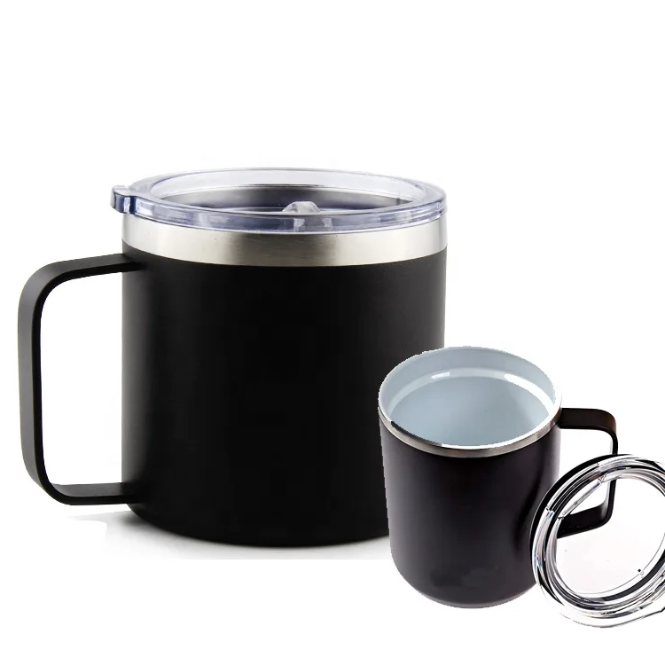 14oz Travel Coffee Mug, Stainless Steel Double Wall Vacuum