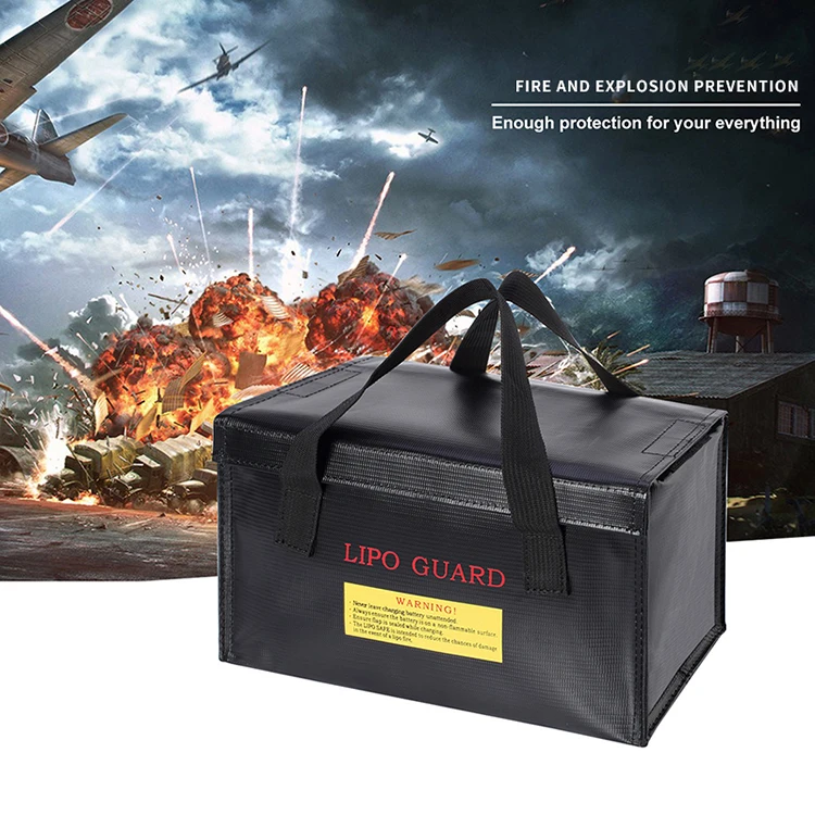 Fireproof Lithium Battery Safety Explosion-proof Bag Portable Black ...