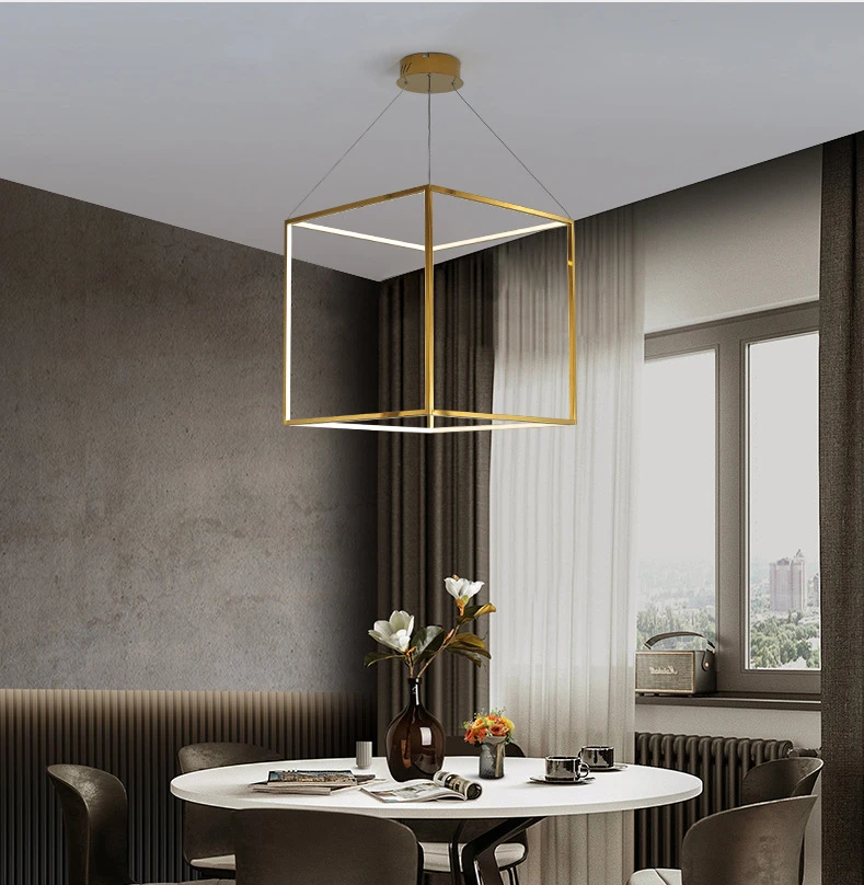Geometric creative luxury pendant lighting chandelier for bar restaurants