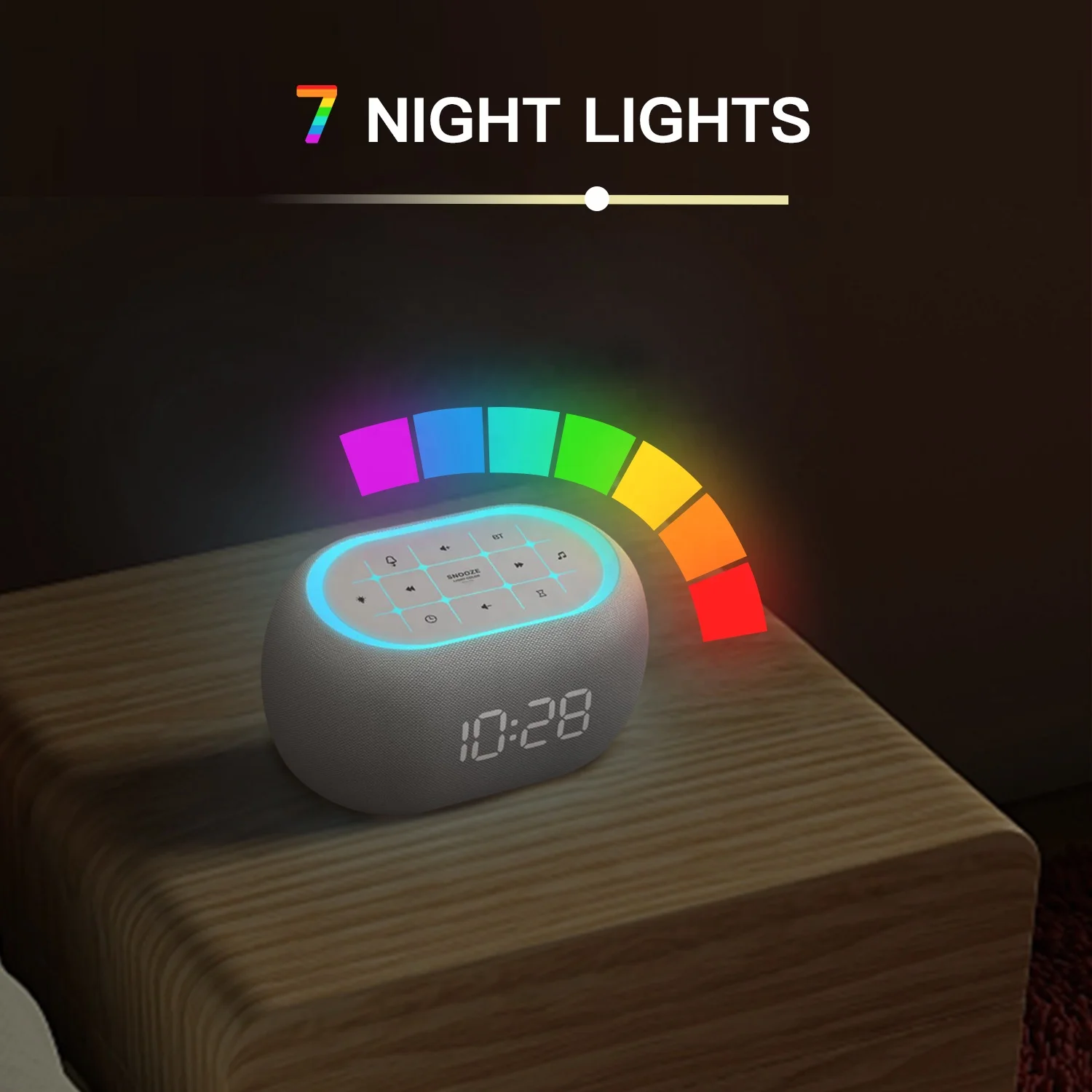 HiFiD Multi Sound Bird Sound Machine Connect BT Speaker Dimming Display Sound Machine Alarm Clock