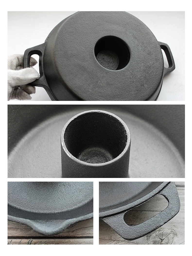 Preseasoned Cast Iron Chicken Roaster Turkey Roasting Pan Buy Cast