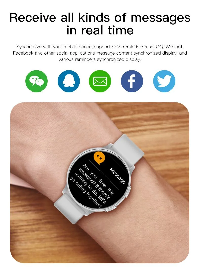C10 Android Smart Watch Heart Rate Monitor Blood Pressure Round Sport Waterproof Wireless Call Fitness Tracker Smartwatch