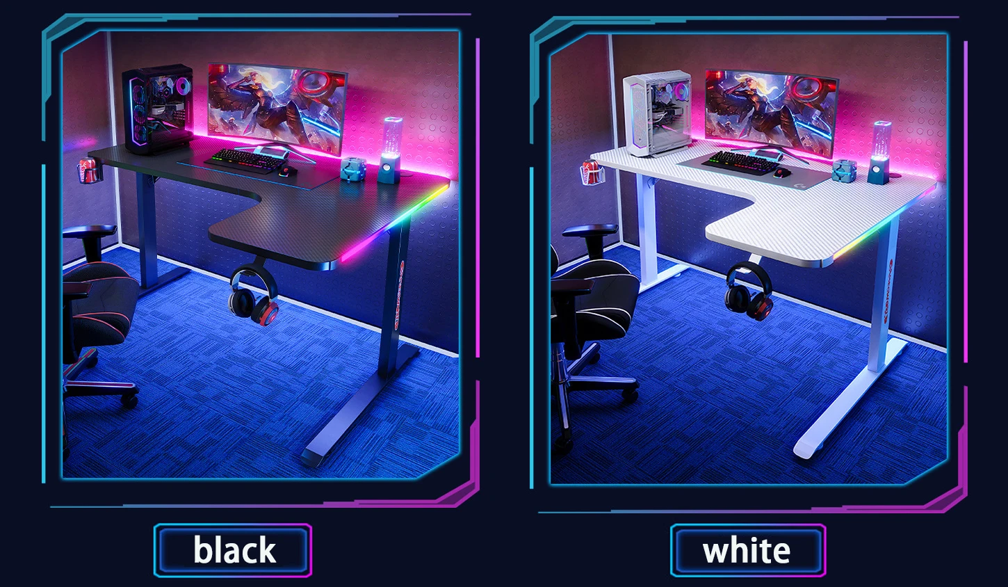 Yz Wholesale L Shape Desktop I Shape Leg Gaming Desk Interactive Gaming Table Buy Wholesale