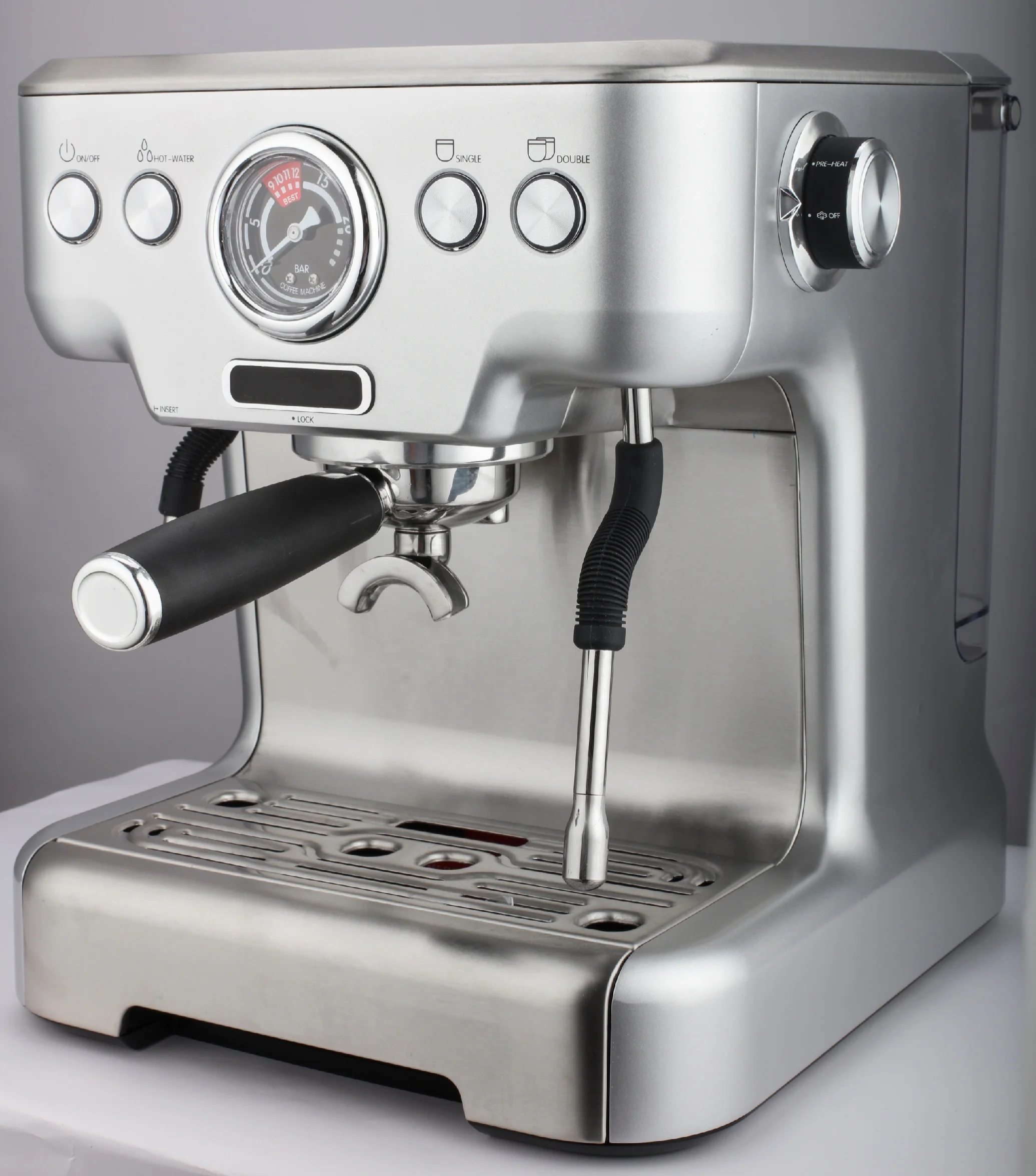 
 Высококлассная кофемашина для эспрессо объемом 2,7 л из алюминиевого сплава, Кофеварка с итальянским насосом 20 бар Ulka  