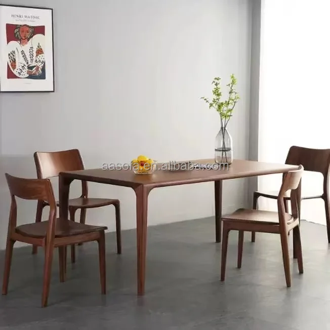 Alibaba Home Furniture Space Saving Dining Table Chairs Wood Indonesian  Vietnam Design Made in China for Apartment Villa Use