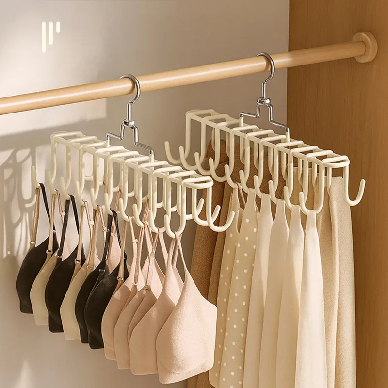 Sling Underwear Hook Double Hanger Iron Dip Plastic Modern Simplicity Vest Storage Home Student Dormitory Anti-slip Drying Rack