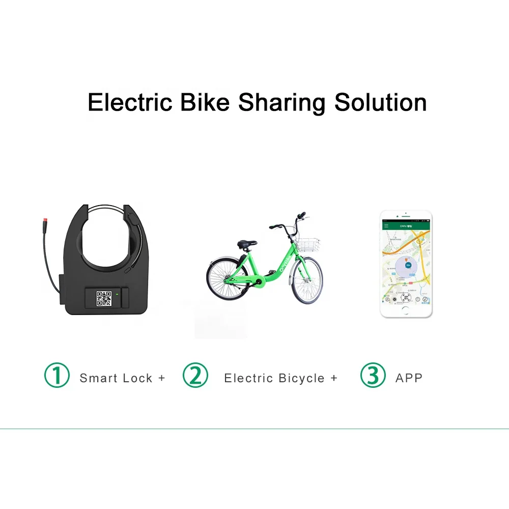 Omni App Bicycle Tracking Gprs Gsm Sim Card Qr Code Cloud Gps Smart Bike 4G Lock for Bike Sharing System