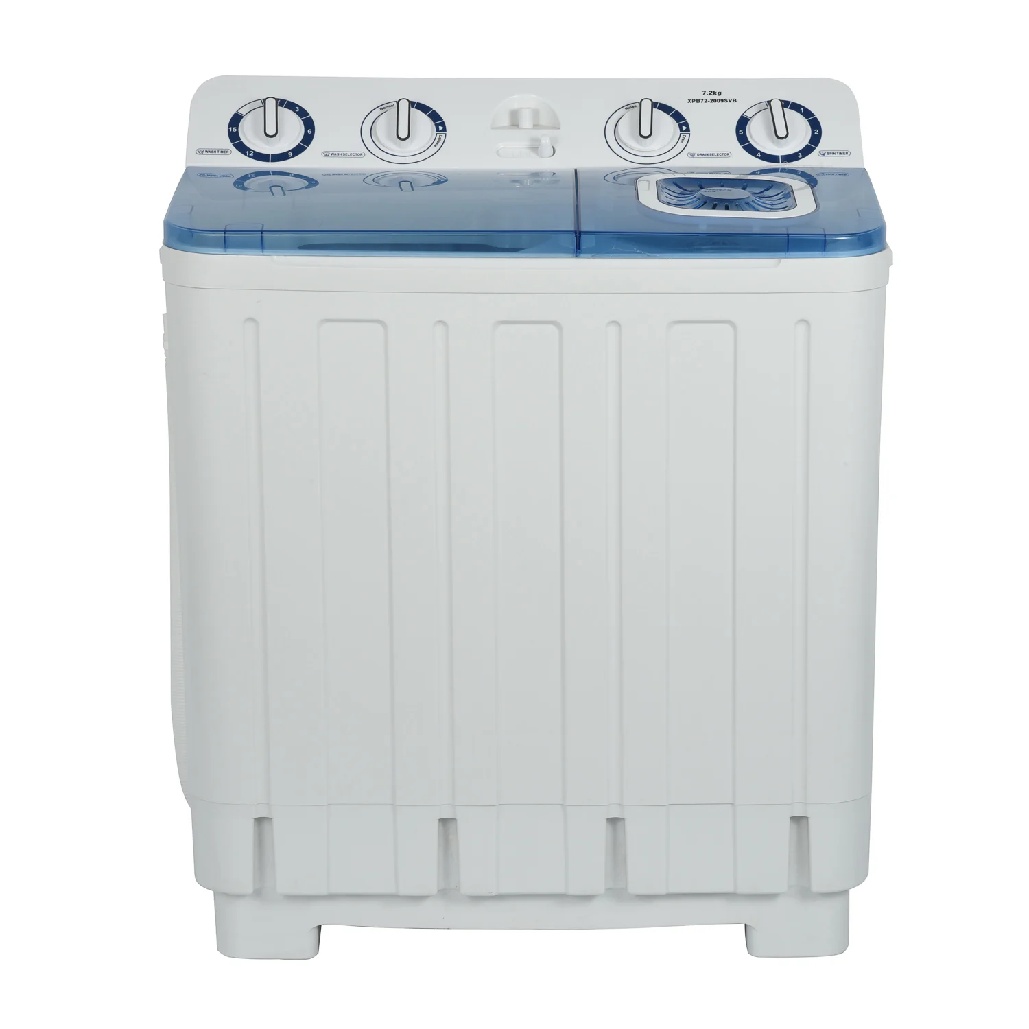 Automatic Twin Tub Washing Machine Rust-Proof Body with Transparent Lid for Household Hotel Use in English Operating Language