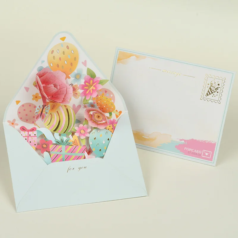 Creative DIY Small Fresh 3D Three-dimensional Greeting Card Universal Lovely Blessing Children Teachers Thank You Card