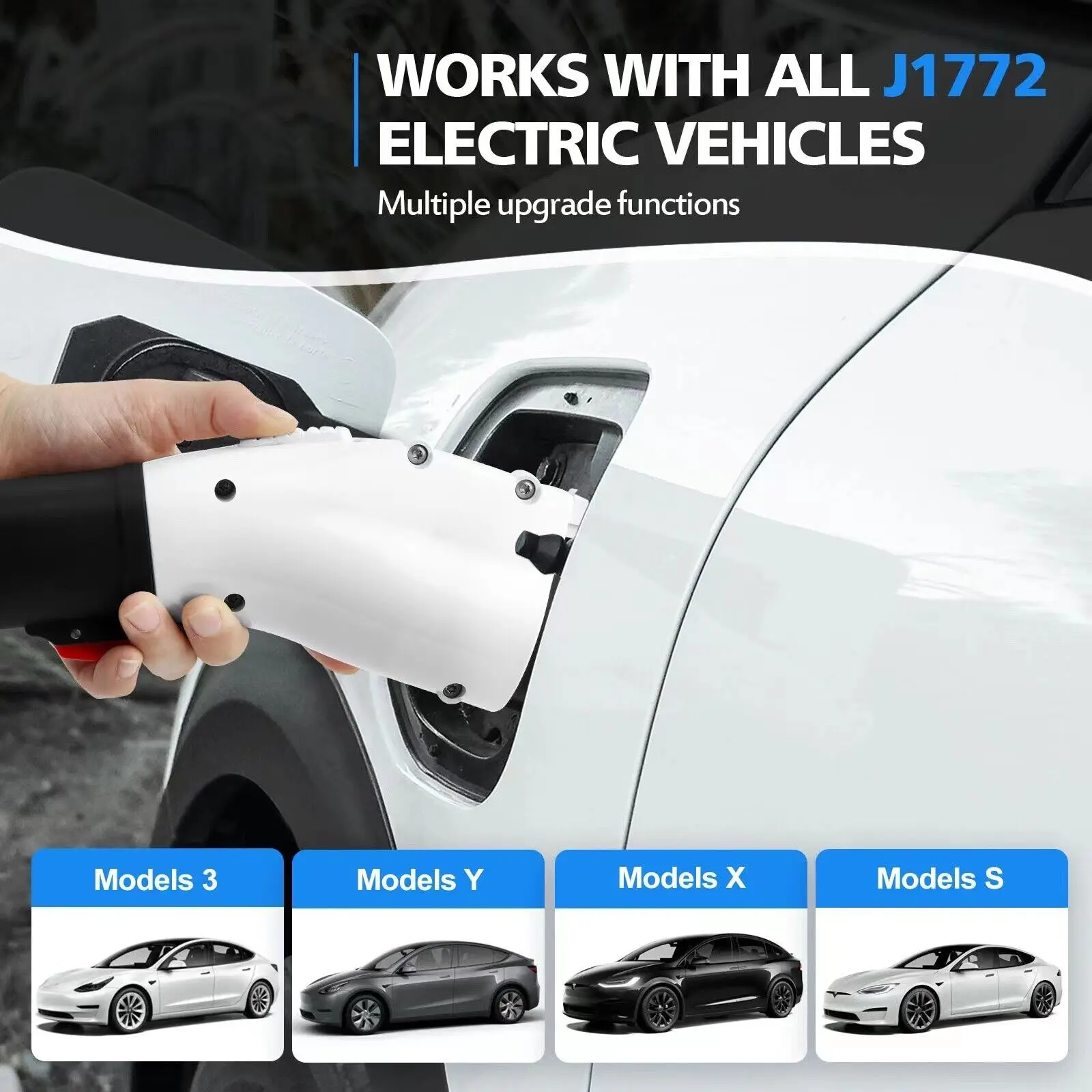 J1772 Evs Adapter For Tesla Model 3 Y X S To J1772 Adapter Charger Max