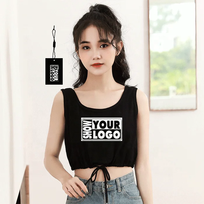 Women's Double Lined High Neck Crop Tank Top - Racerback, No Bra Needed, For Workout & Casual
