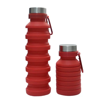 1Pc Collapsible Water Bottles Leakproof Valve Reusable Silicone