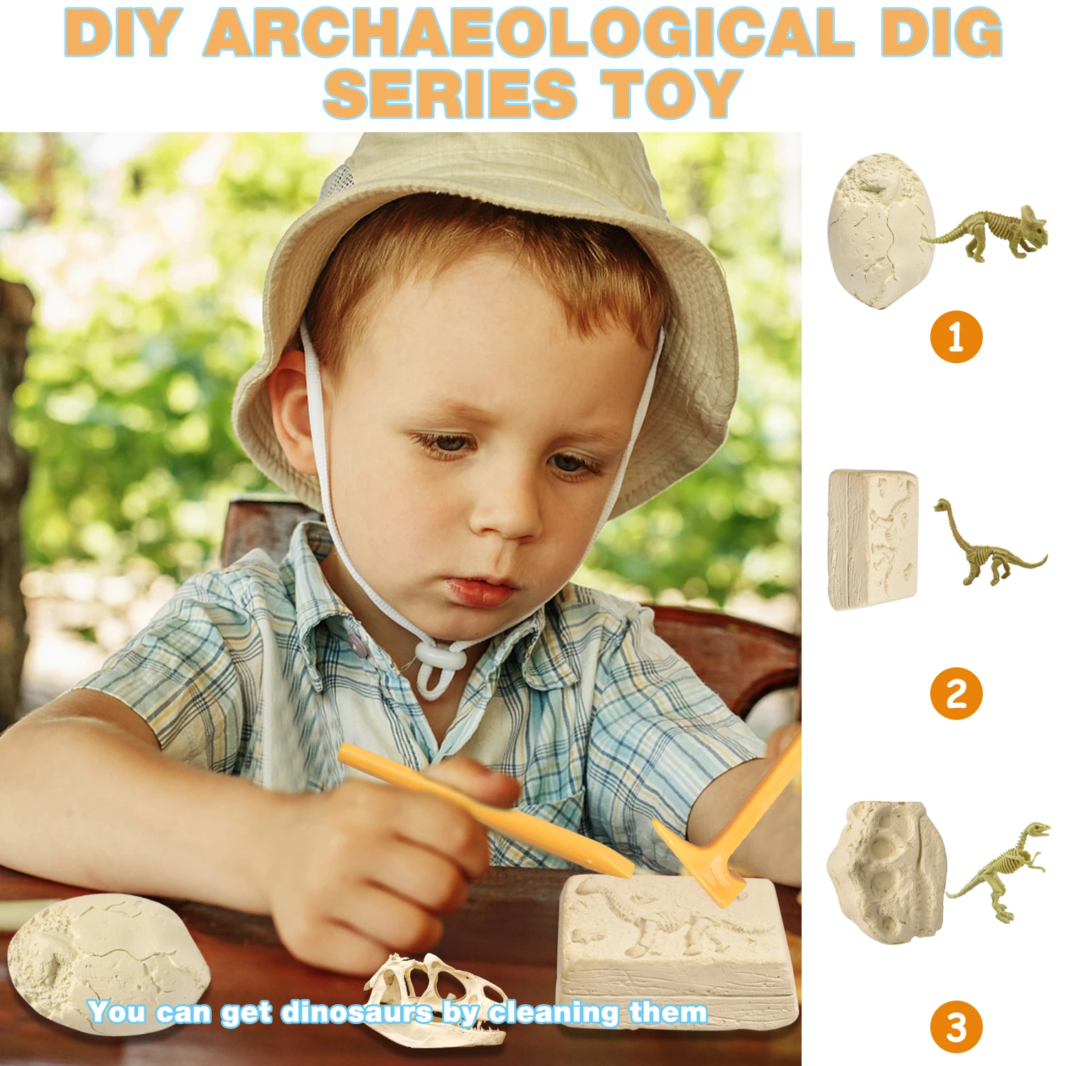 Dinosaur Fossil Digging Kit For Kids Great Stem Science Kit Gift For