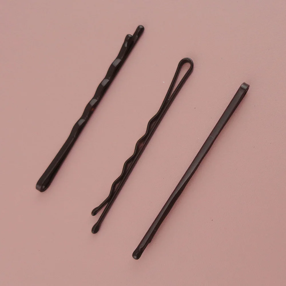 Металлические заколки-невидимки с белыми волнами 50 шт./уп. 5 см простой слайдер для волос «сделай сам» банты аксессуары розовый кофейный черный