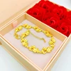 Women's No. 1 Thick Gold Flower Bracelet