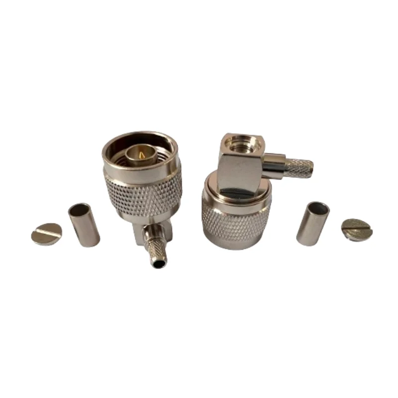 Custom Design N-C-JW3 Coaxial Connector Right Angle Male N Connector for RG58 Cable Assembly