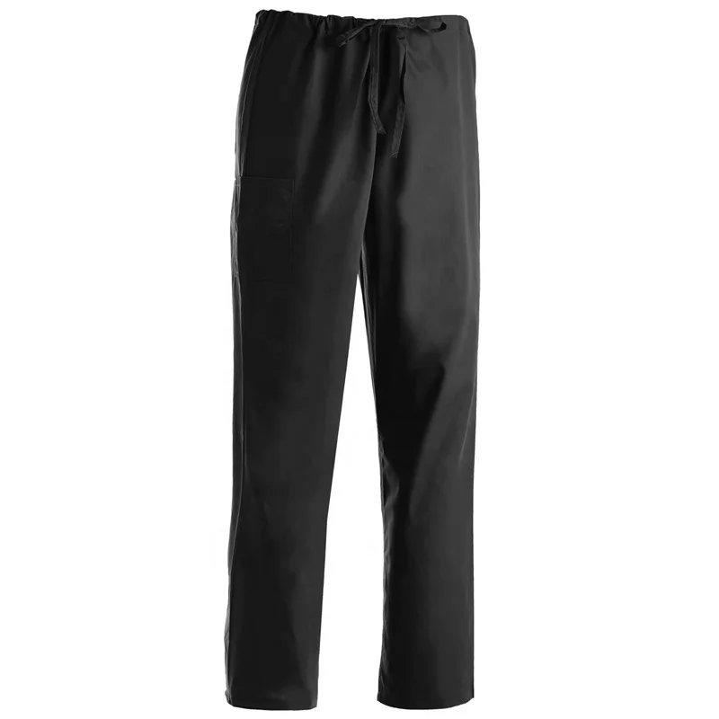 Men's Housekeeping Drawstring Straight Leg Work Trousers Cleaning Worker Medical Scrub Uniform Working Cargo Pants