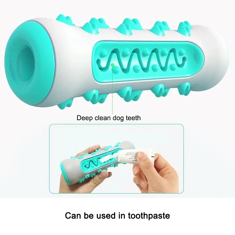 High Quality Durable Puppy Dental Care Dog Cat Rubber Chew Toothbrush Toy manufacture