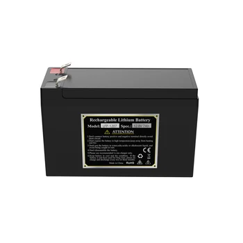Black color 12 volt 7 amp lithium battery 12v 7ah with A grade 32650 cell, 7A BMS for FISH FINDERS & FLASHERS
