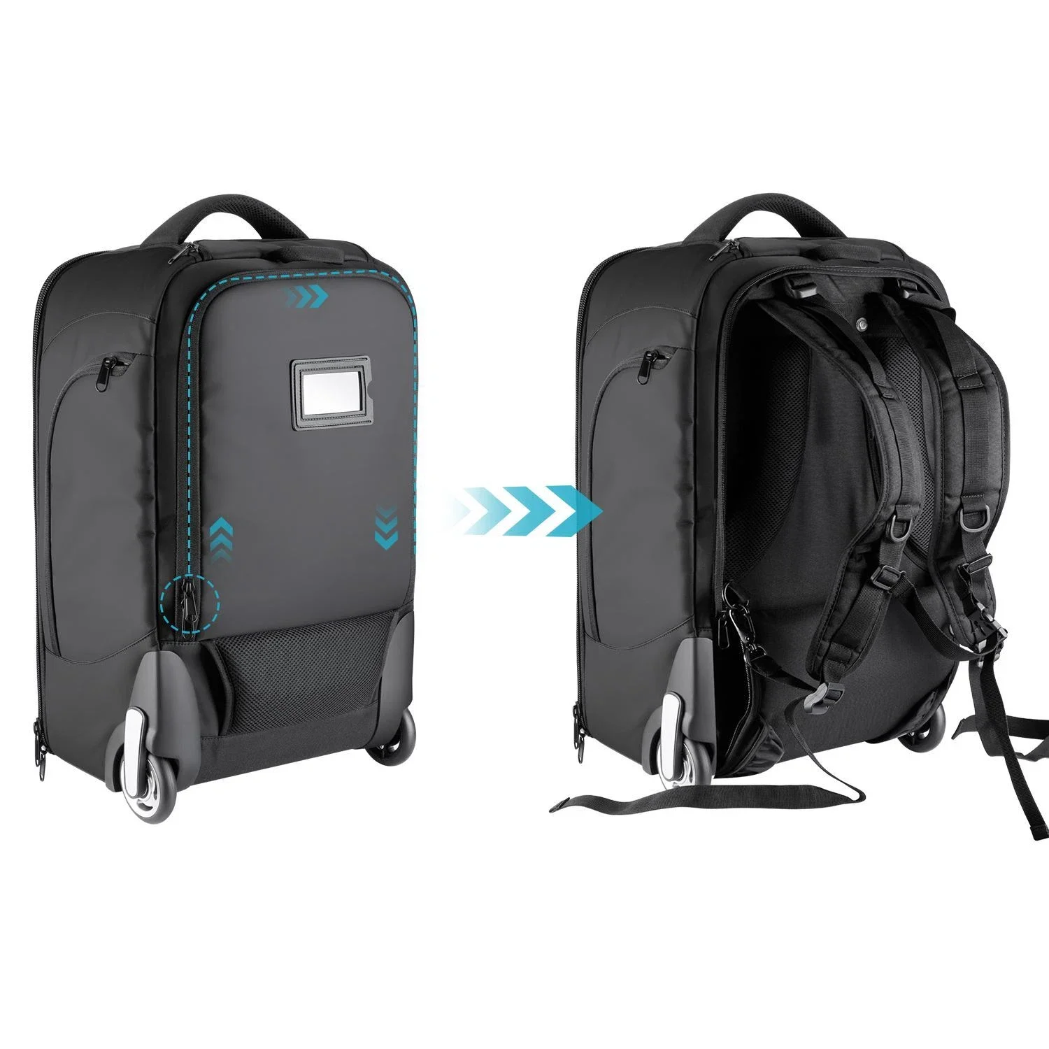 Neewer NW3300 2-in-1 Trolley Camera Backpack with Wheels for DSLR 