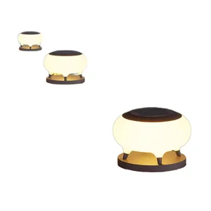 European Luxury Modern Solar LED Wall Lamp Stainless Steel Body for Hotels Gardens Villas Residential Wall Decor Factory Direct