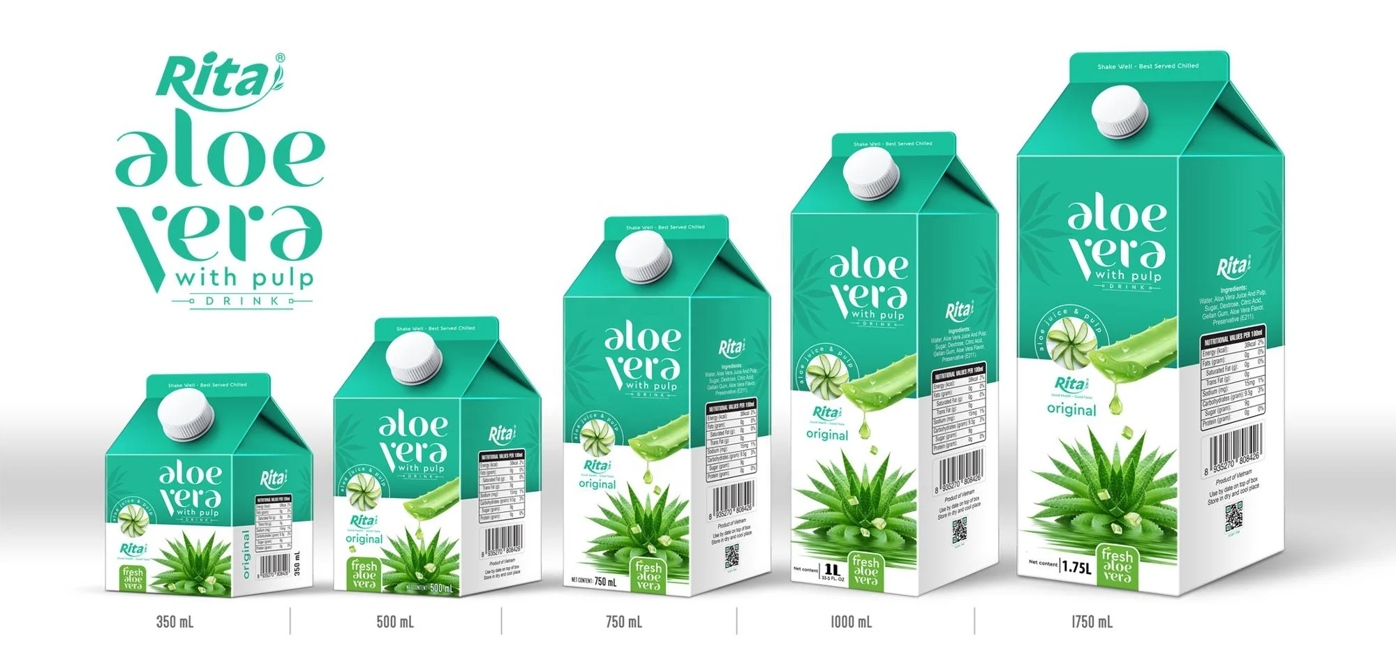 Private Label Aloe Vera Pulp Juice Drink - Natural & Flavored