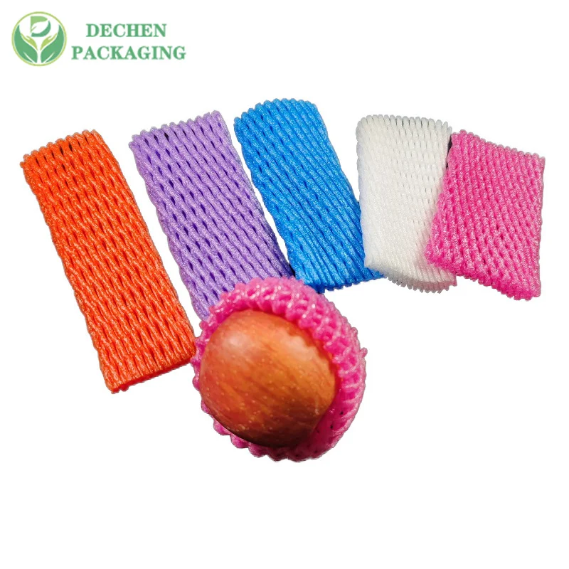 Manchon alimentaire en mousse pour filet de tube en plastique blanc de fruits