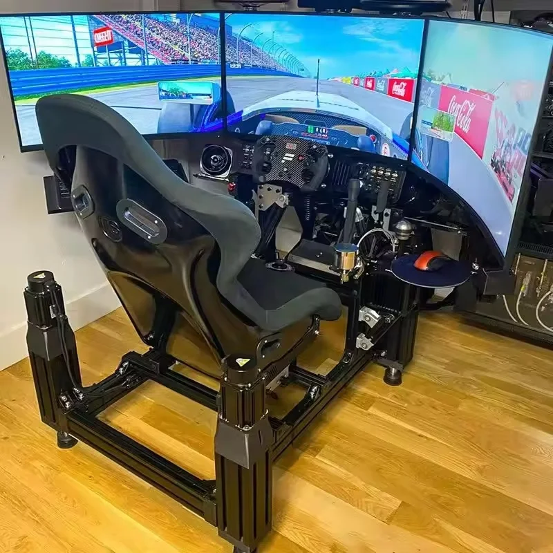 DIY VR Driving Simulator Aluminum Profile 4080 Bracket Race Simulator Seat Sim Rig Racing Cockpit Next Lever F Gt SC Simulator