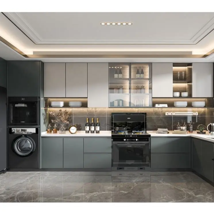 Modular Modern Euro Stylet Bar Turkey Kitchen Cabinet With Tv