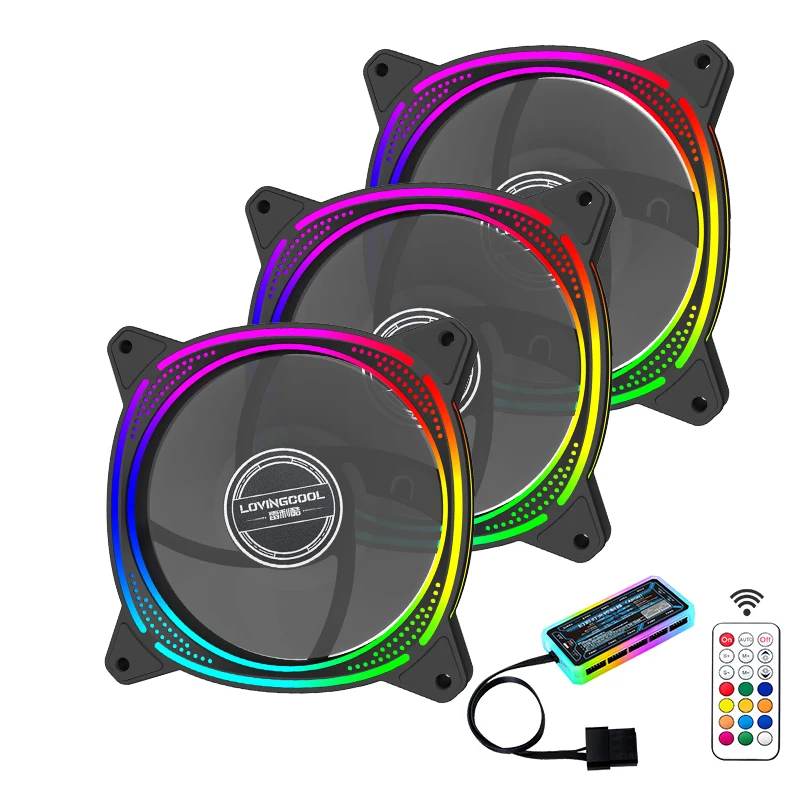 High Perfomance ARGB 120mm rgb fancustomized rgb fans with remote 12025 ...