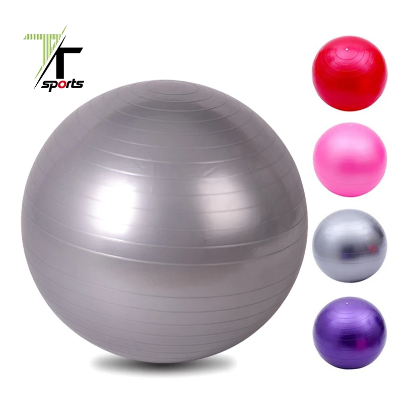 Custom Sized Gym Fitness Balance Exercise Ball Pvc Yoga Ball With Quick Pump