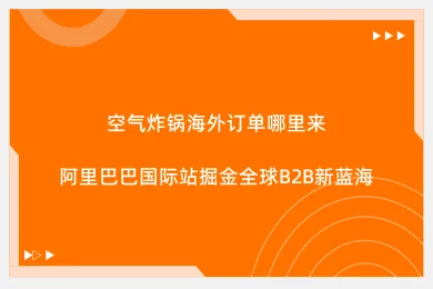 空气炸锅海外订单哪里来：阿里巴巴国际站掘金全球B2B新蓝海
