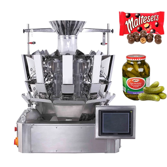Multihead Weigher Multifunction Weighing Packaging Machine for Snacks Chocolate Biscuit Pickles Hardware