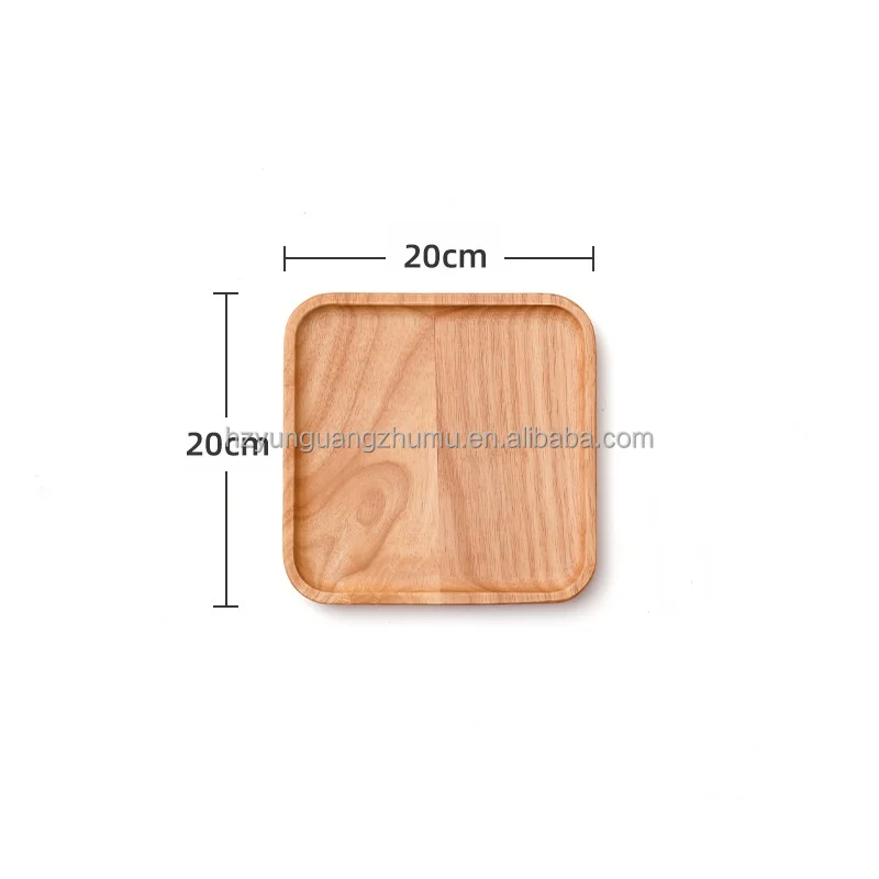 Factory Direct Sales New Chinese Style Beech Tea Trays Solid Wood Square Wooden Pallets with Engraving Carving Type