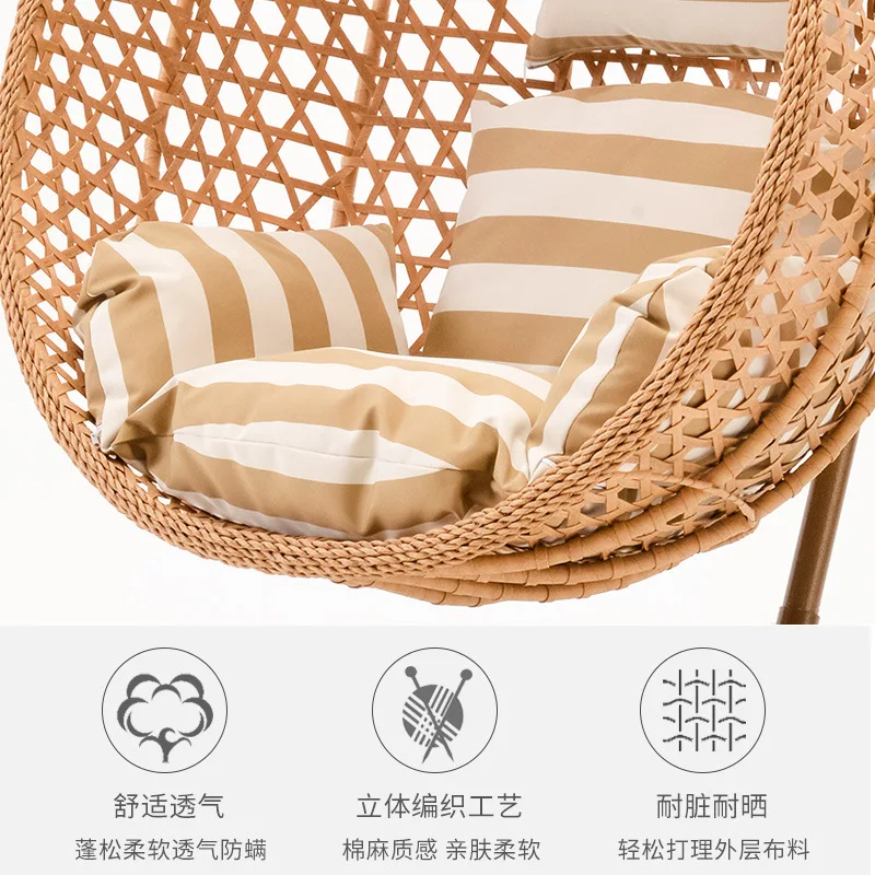 Patio Furniture Double Seat Egg Swing Chair outdoor rattan hanging egg chair