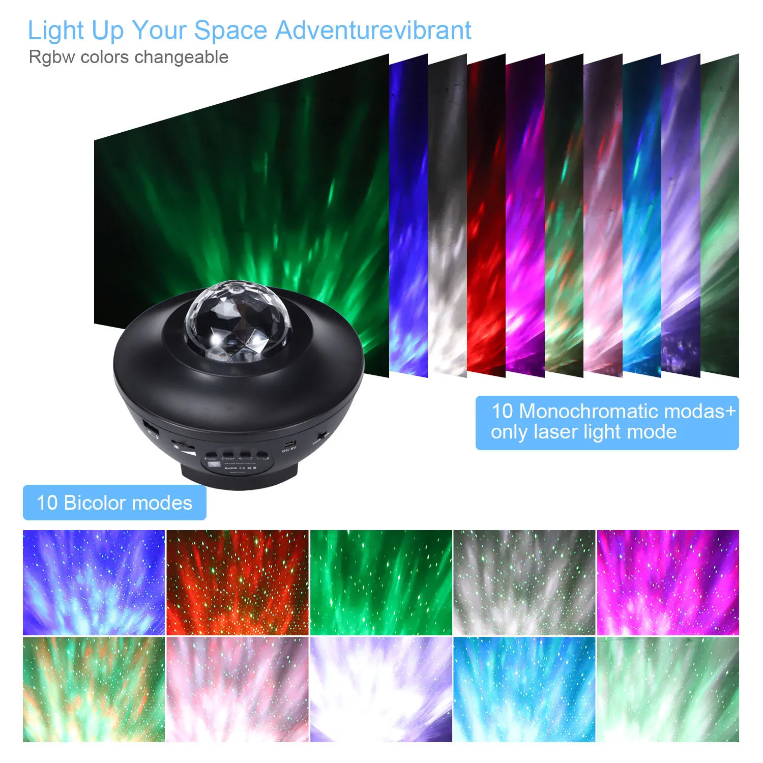 Galaxy Star led projection Night lamp Light with 21 Color LED Galaxy Projector Ocean Wave Starry Light Bluetooth Music Speaker details