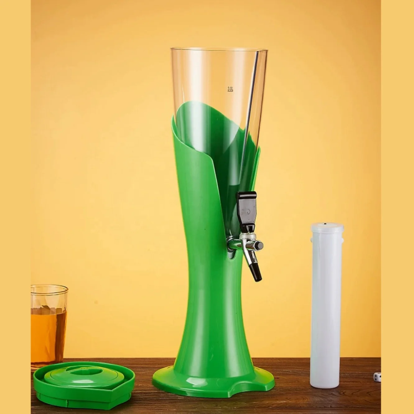 Customizable Outdoor Party Drink Dispenser with Tap Table Top Draft Beer Tower for Hotels Events Juice Cola Water Dispenser