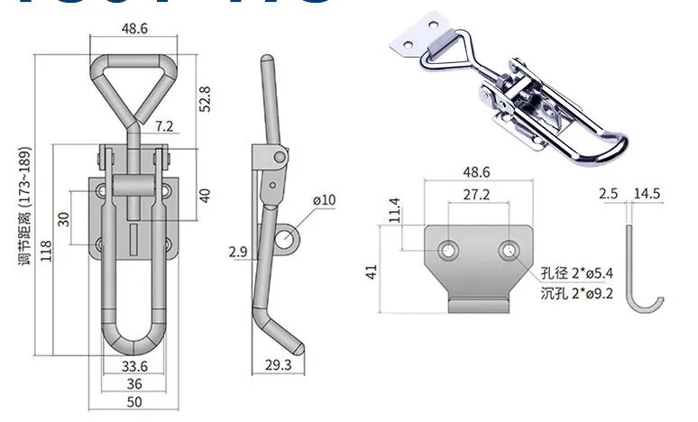 Factory Directly Steel Quick Release Toggle Clamp Clip 4001 4002 4003 Holding Metal Latch Hand Tool for Welding