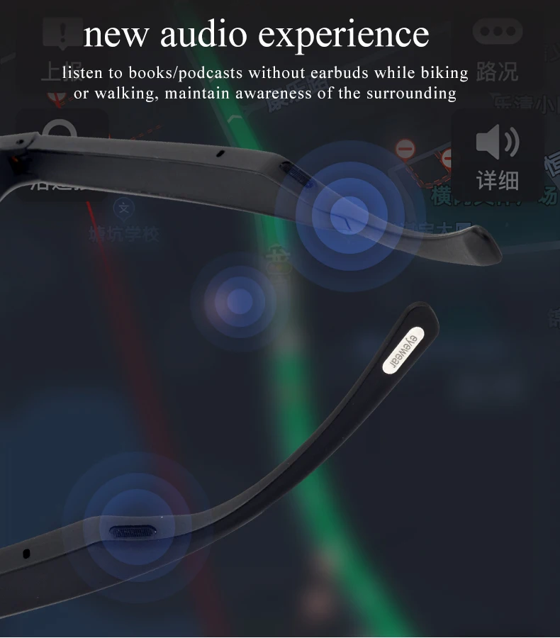 High Quality Wireless bose Frames Tempo Anti Blue Light Smart Audio Headphone Sunglasses Smart Glasses