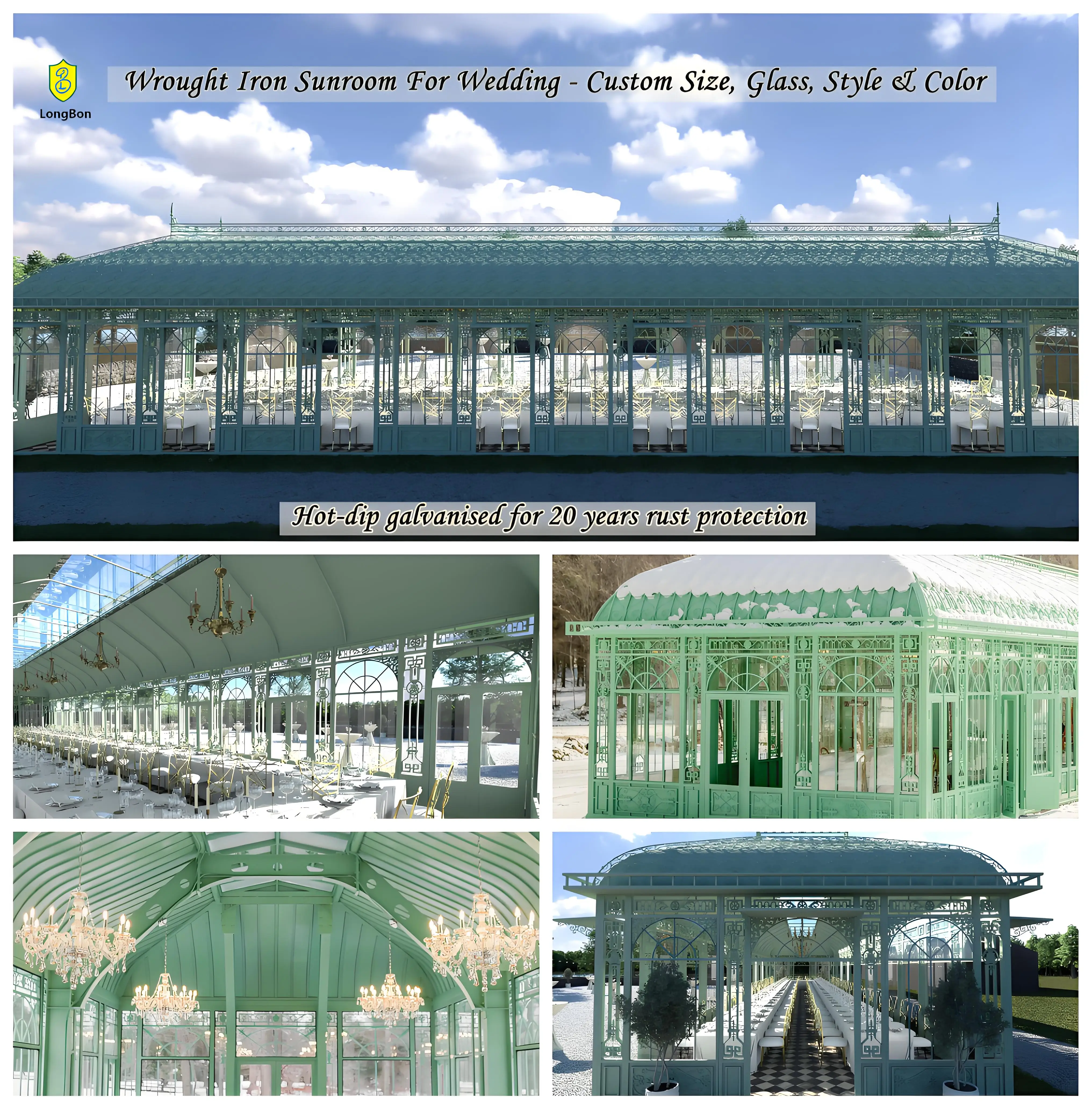 Outdoor Popular Decorative Metal Garden Arch Wrought Iron Pergola