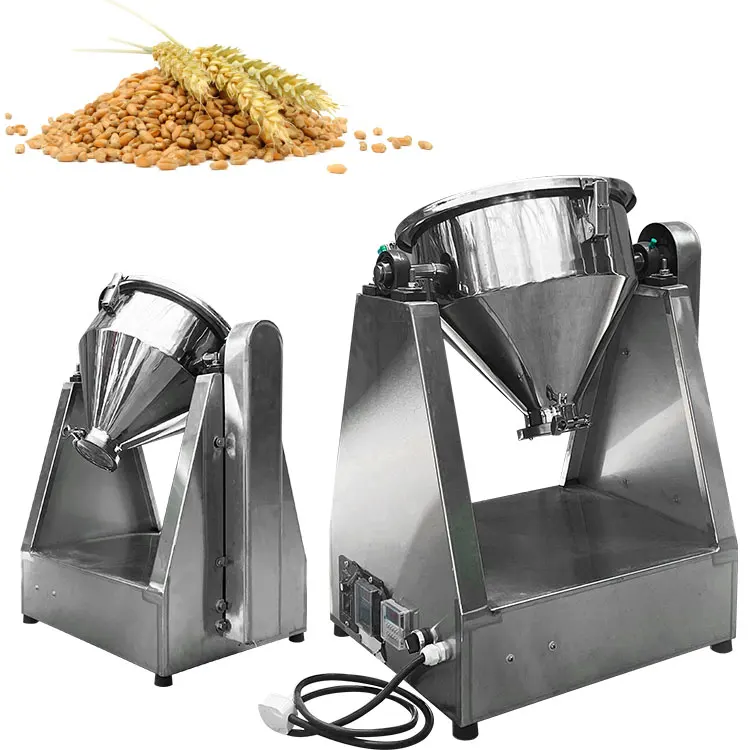 integrated rotating spice dry blender mixing machine food powder drum mixer