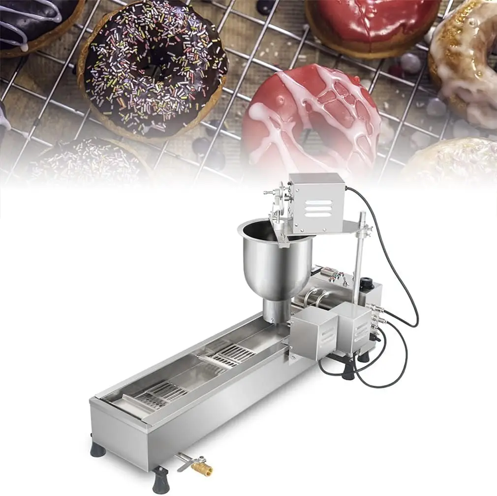 Commercial Automatic Dounuts Maker Flower Shape Donut Fryer for Sale Mini  Donut Maker Fryer Doughnut Making Machine, image size:1010x1008