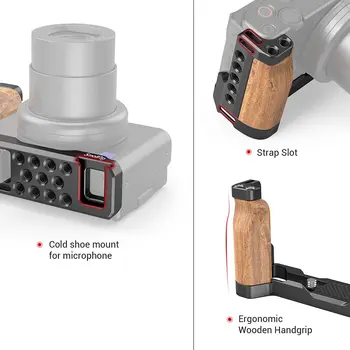 SMALLRIG L-Shape Bracket Wooden Grip with Cold Shoe for Sony ZV1 Digital Camera - 2936 product image