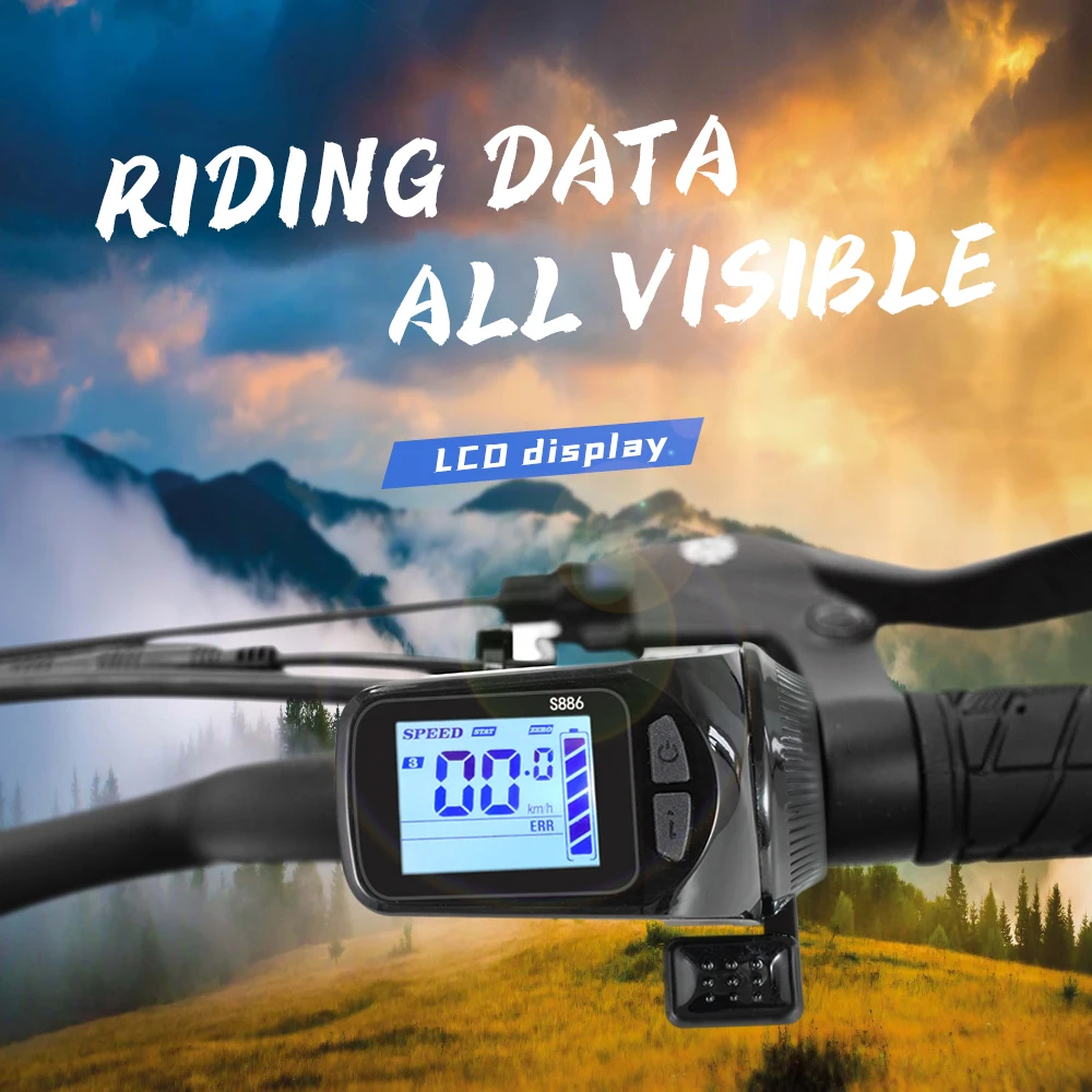 E-Bike Display Mit LCD - Geschwindigkeitsmesser Für 48V/60V/72V Elektrofahrräder
