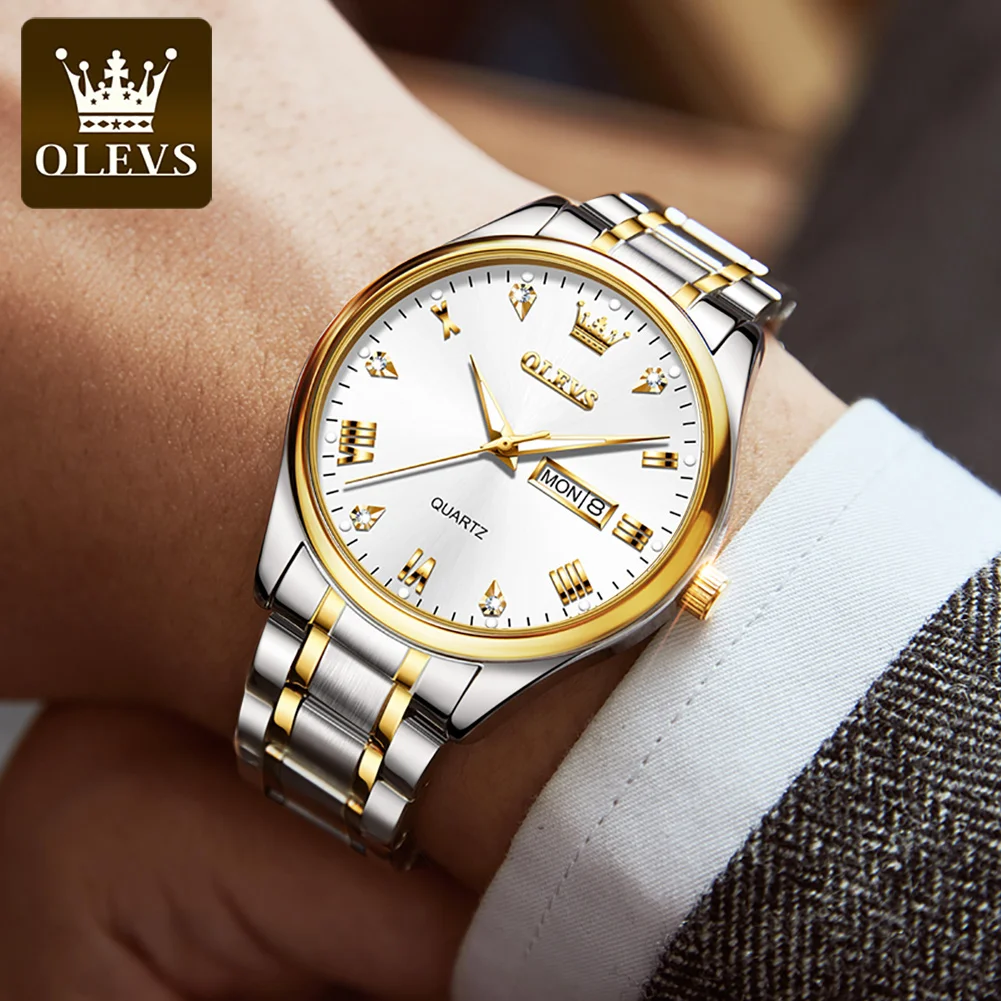 オバヒトページ Olevs Men's Watch 5563 - 40mm, Quartz Watch, 4 Colors | Olevsstore.com