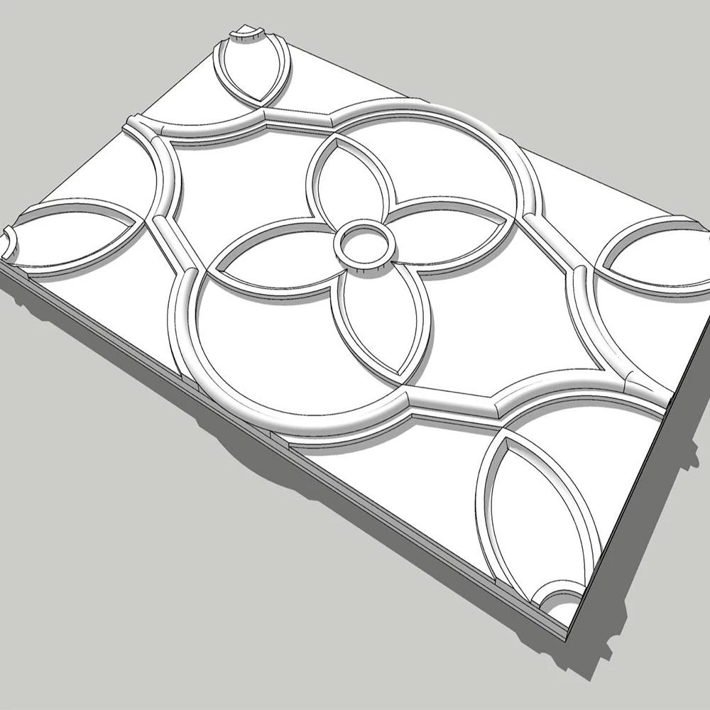 High Quality CNC  Machine Carved Custom Made Painted MDF Ceiling