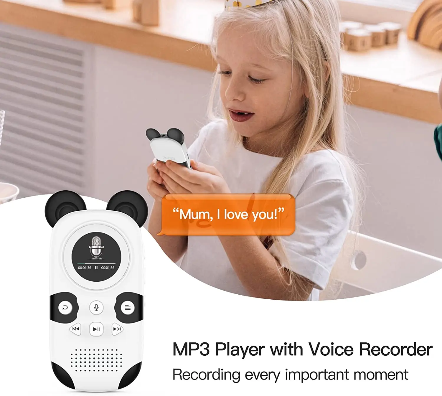 Fun and Colorful Ruizu X31 Cartoon MP3 Player for Kids Brightening Their Music Experience With Playful Design and Portability