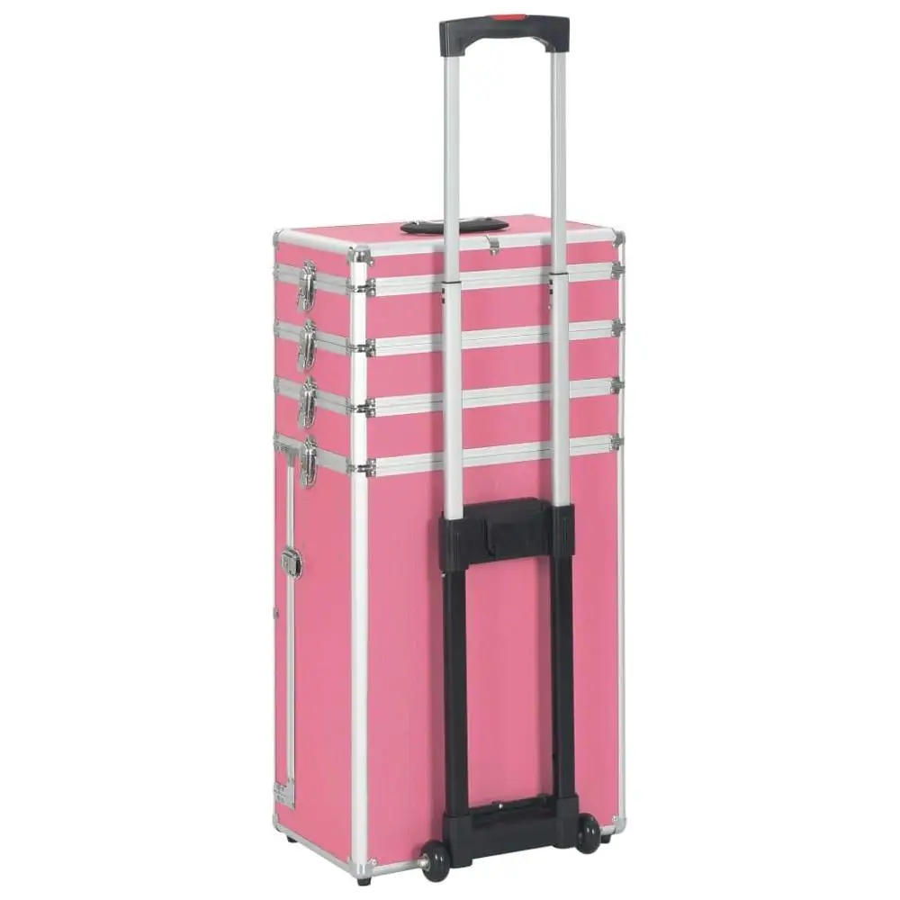 Suitcase Makeup Boxes Case Professional Makeup Trolley Case with Form for Hairdressing Hard Storage Aluminum Cover CE Fashion