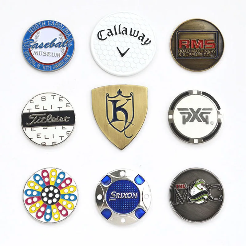 Customized Cast Metal Poker Chip Golf Ball Marker With Sundial Yardage Grid Buy Poker