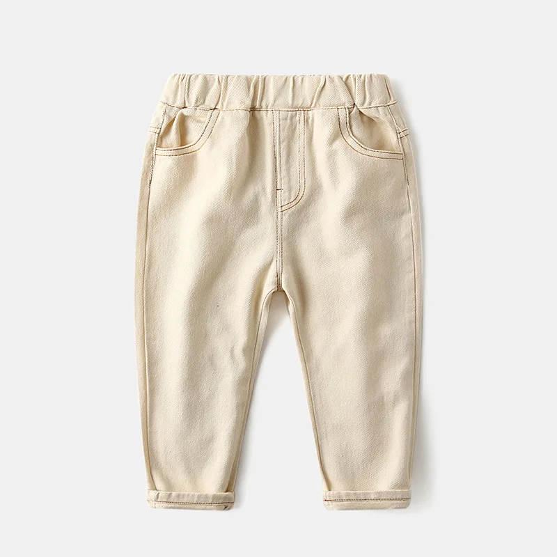 Горячая распродажа 2021, детские джинсовые брюки lyc-4212, длинные джинсовые брюки для мальчиков, повседневные брюки на весну и осень, детская одежда для ползания для девочек